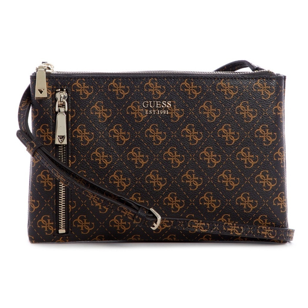 New GUESS Double Zip Crossbody Bag
